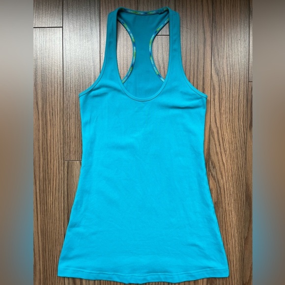LULULEMON Vintage Cool Racerback turquoise size 4 - Picture 3 of 7